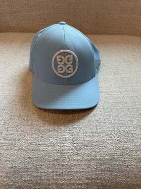G/FORE Circle G's Stretch Twill Snapback Golf Hat, Light Blue, One Size